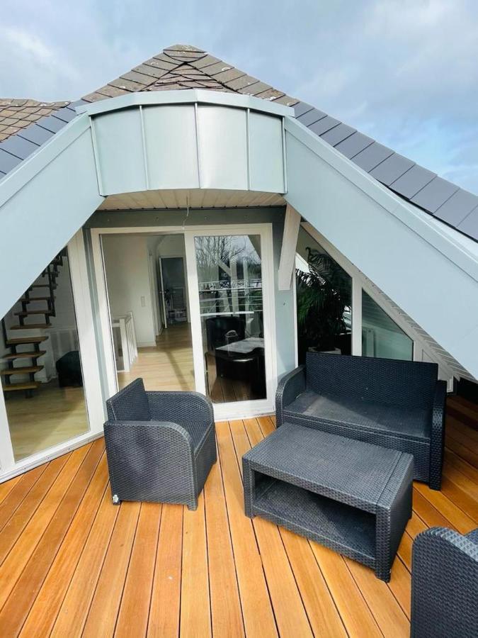 Luxury Rooftop Loft With River View 10Min To City Apartment Dusseldorf Ngoại thất bức ảnh