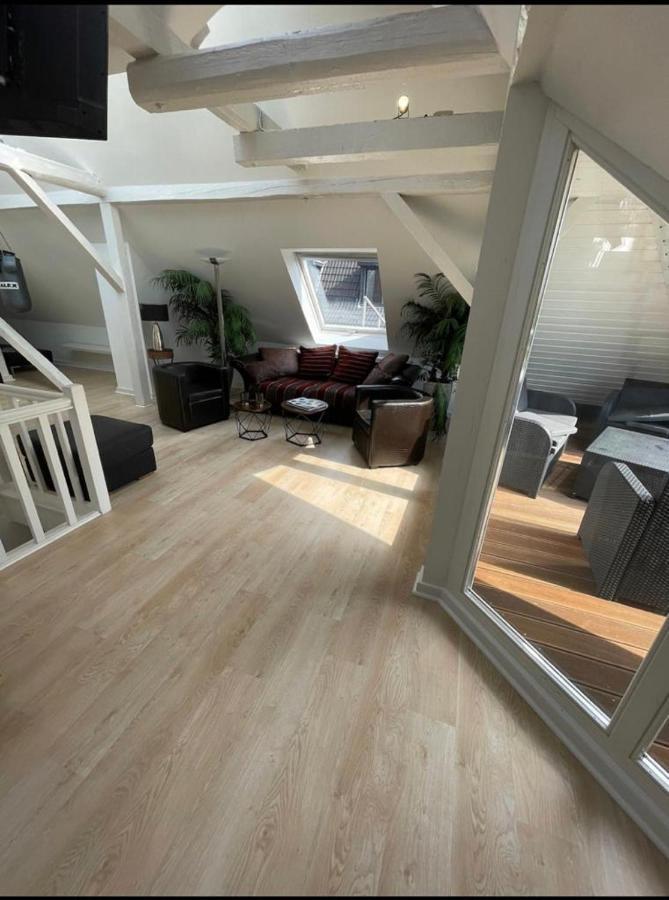 Luxury Rooftop Loft With River View 10Min To City Apartment Dusseldorf Ngoại thất bức ảnh